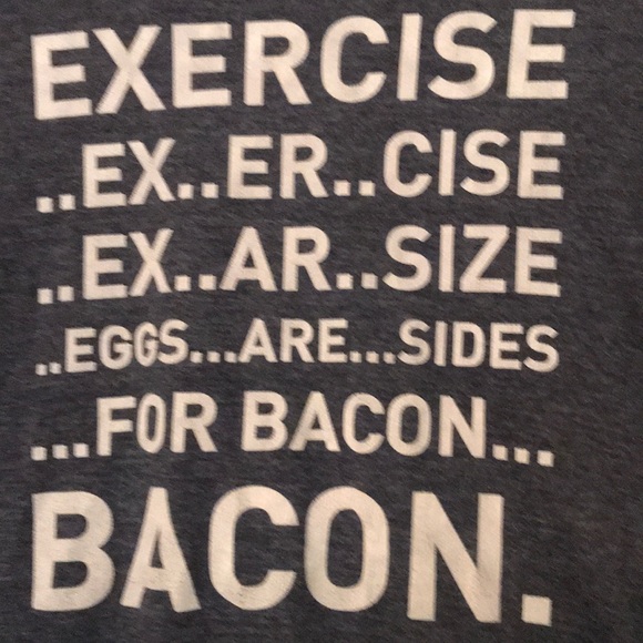 “BLUENOTES” Exercise and Bacon Ladies T Shirt. - Picture 3 of 9